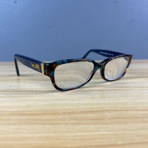 Coach Eyeglasses Frame HC 6078 5337 Teal Confetti Tortoise 52-16-135 Frames Only